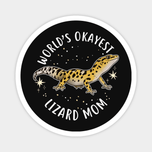 World's Okayest Leopard Gecko Lizard Mom Magnet